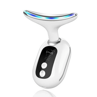 Lisseur Cou & Visage avec lumière bleue et écran tactile. Appareil de beauté high-tech pour soins anti-âge et raffermissement de la peau.