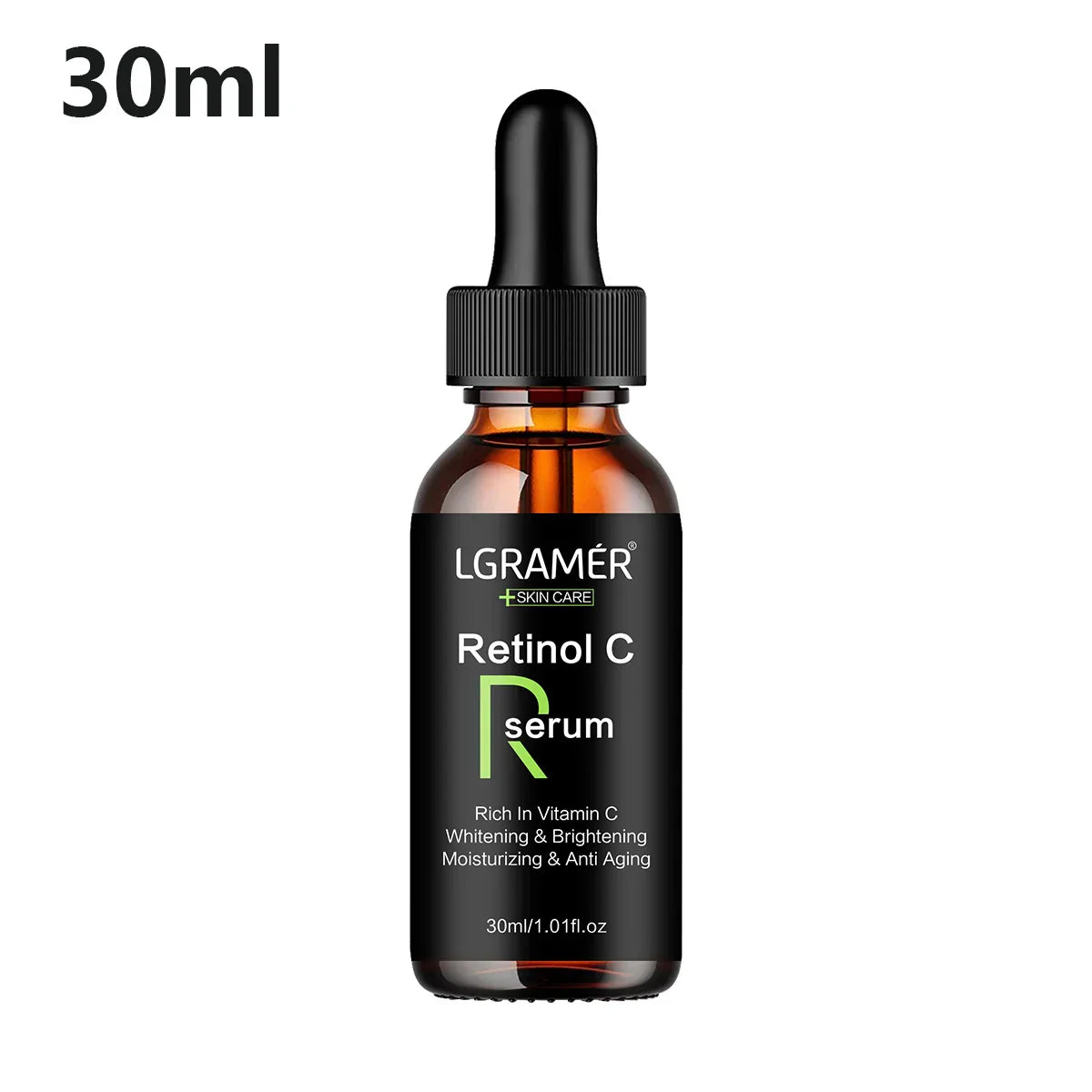 Flacon de 30 ml de Sérum Perfection Teint Retinol C, soin visage anti-âge riche en vitamine C pour un teint uniforme et lumineux.