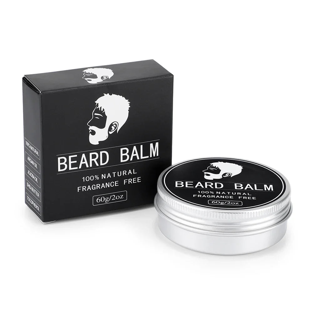 Crème Croissance des cheveux dans un coffret noir élégant, format 60g, idéale pour soins de barbe naturels et sans parfum.