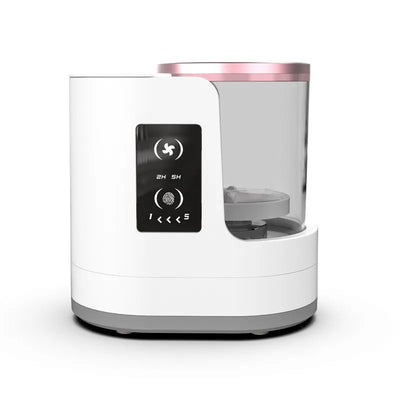 Nettoyeur de Pinceaux Pro blanc avec écran tactile, idéal pour un nettoyage en profondeur des pinceaux de maquillage professionnels.