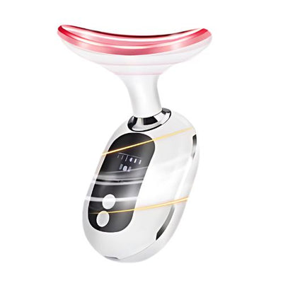 Lisseur Cou & Visage avec lumière rouge activée et design ergonomique. Outil de massage chauffant pour soin du cou et du visage.